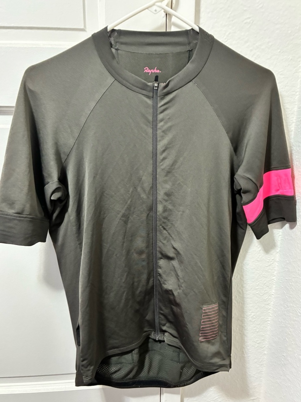 Rapha Cycling Jersey with Pink Sleeve Accent